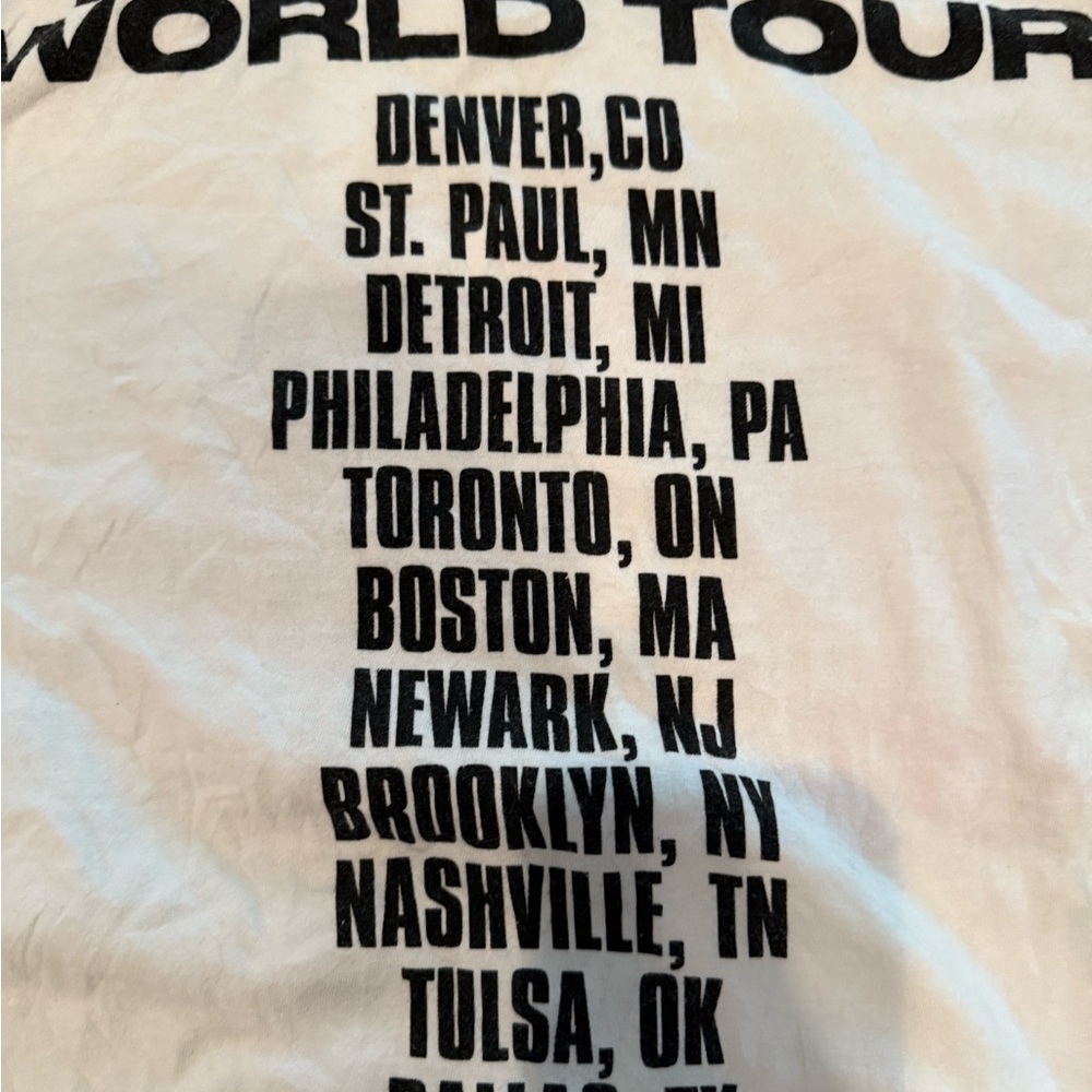 Bruno Mars 24K  White Graphic Tee with Black Silhouette - Picture 5 of 6